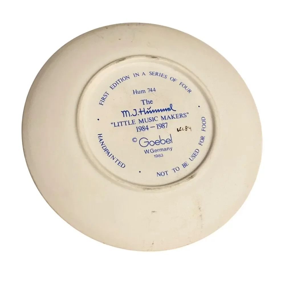 Goebel Mini Plate 1984-1987 “Little Music Makers”   Porcelain Fiddler Vintage